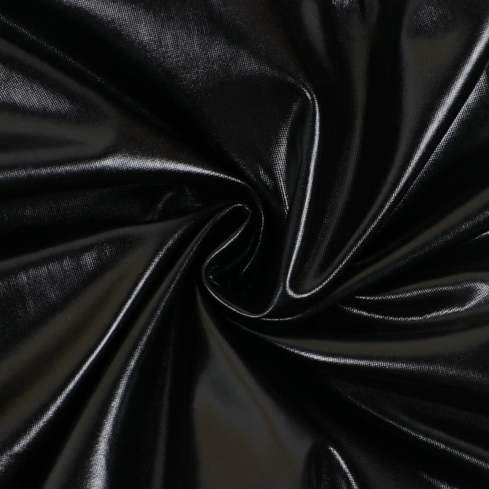 Dam Byxor med Resår i Midjan PU Läder Snygga och Eleganta-4