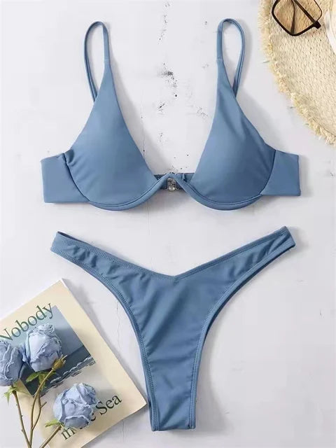 Variant image for Dam Bikini Set Push-Up BH Tanga Polyester-13