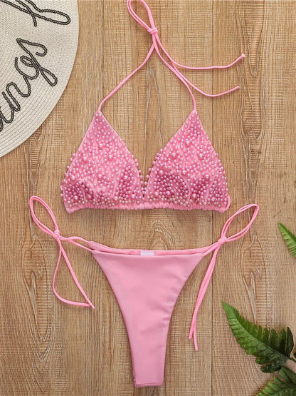 Variant image for Dam Bikini Set Djup U-ringning Spandex-4