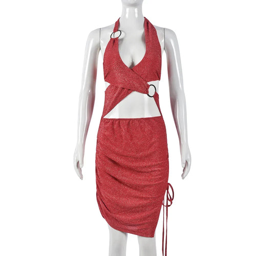 Kvinnors Mini Klänning Spaghetti Band Bomull Polyester-1