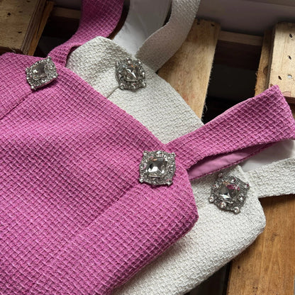 Dam Kort Set Monokrom Polyester Smal Passform-6