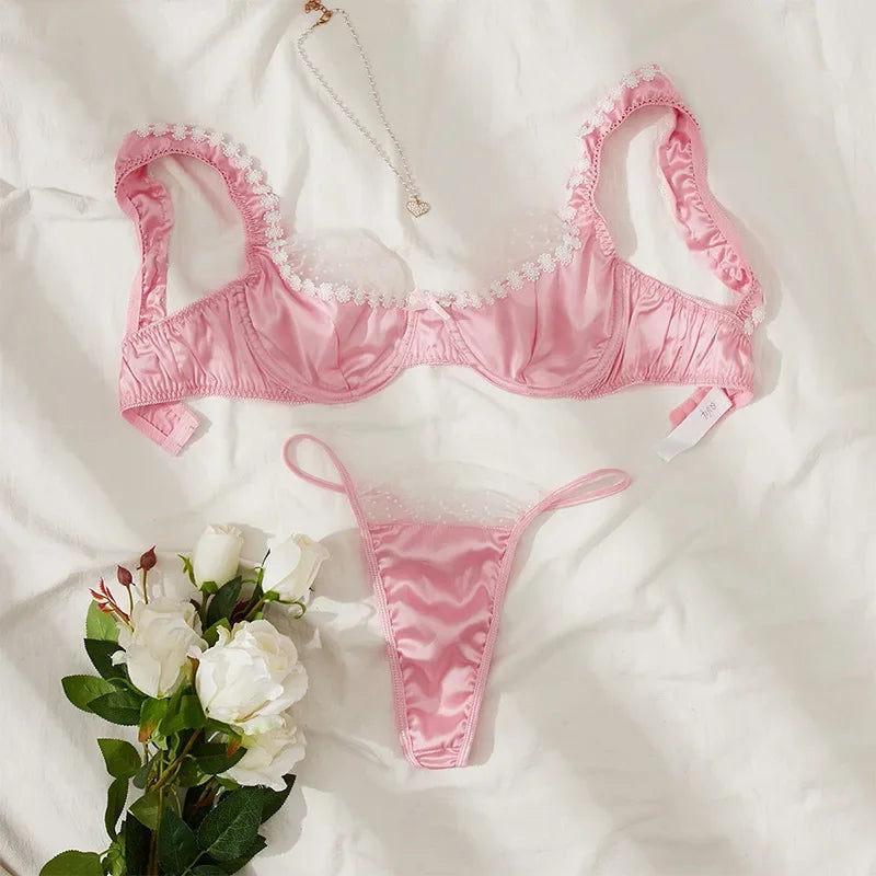Dam BH-set Mjuk Polyester och Bomull 3