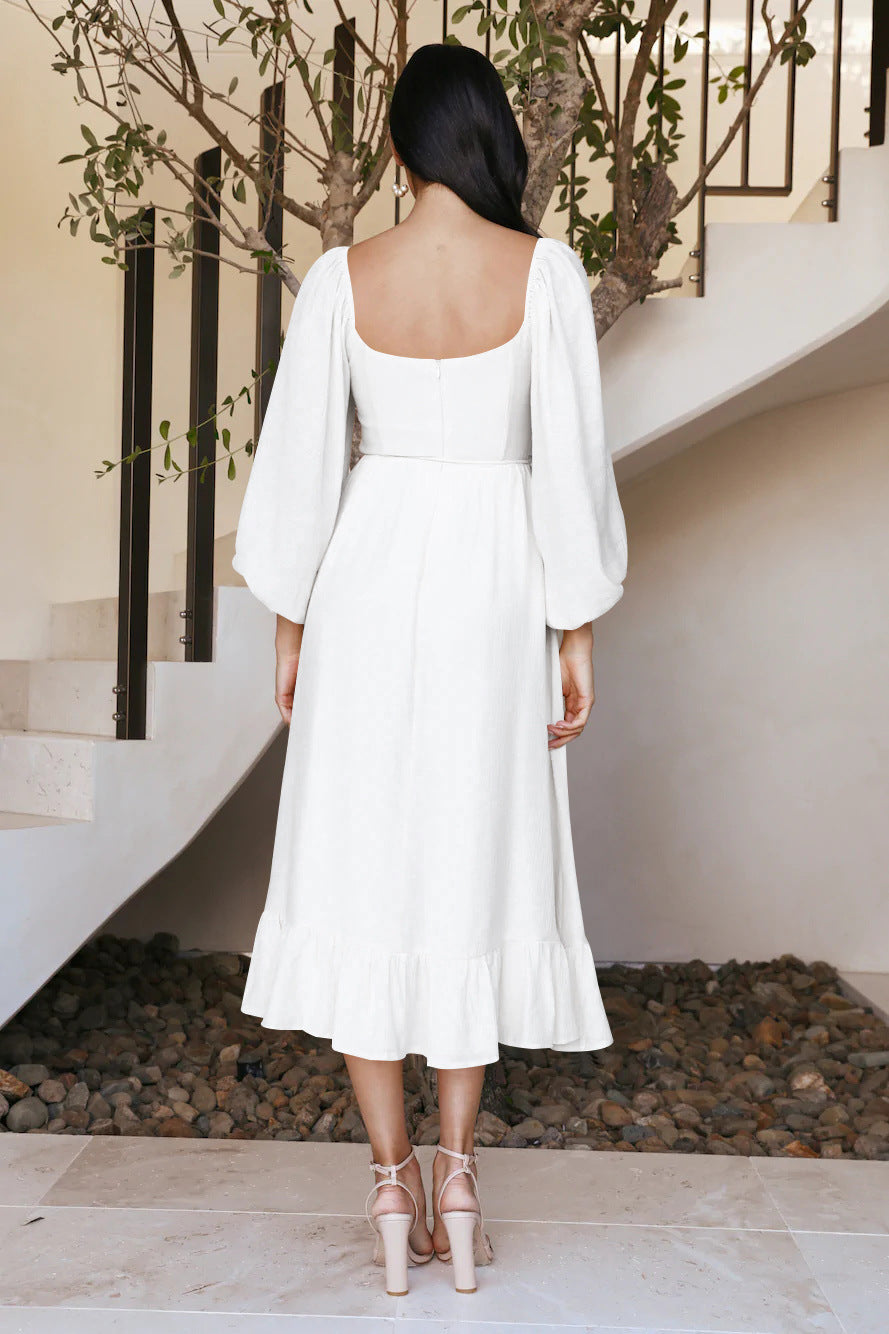 Dam Sommarklänning Bohemisk Lätt Material för Midsommar och Fest-3