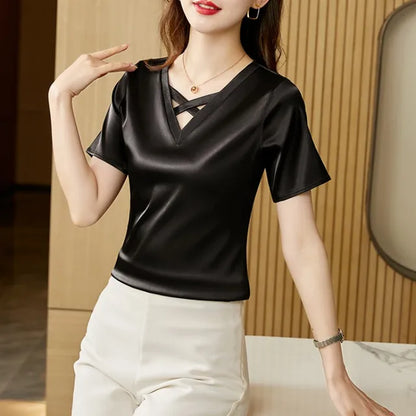 Dam Festtopp Lätt Bomull för Avslappnade och Festliga Tillfällen-2