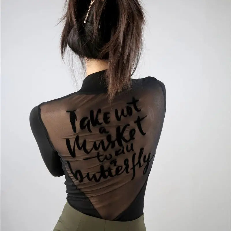 Dam Bodysuit Transparent Design Bomull Spandex-4