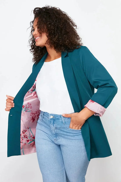 Dam Blommig Topp Avslappnad Passform Polyester-2