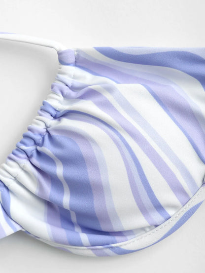 Dam Ankelklänning Swirltryck Bomull 3