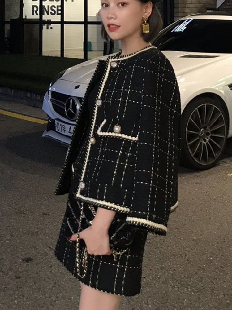 Dam Rockset Kjol och Jacka i Bomullsblandning-3