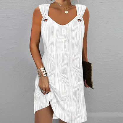 Variant image for Damklänning Vågiga Ränder Lätt Material Elegant Design-6