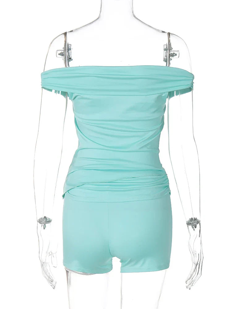 Dam Shorts Avslappnad Spandex Polyester-5