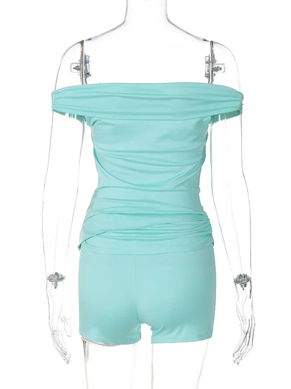 Dam Shorts Avslappnad Spandex Polyester-5