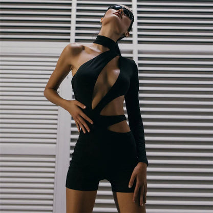 Dam Romper Monokrom Polyester Elegant-3