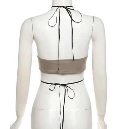 Dam Topp Festtoppar Tropisk Design Polyester Spandex-5