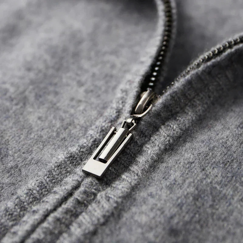 Herr Jacka Zip-up Lyxig Komfort Högkvalitativt Tyg-6