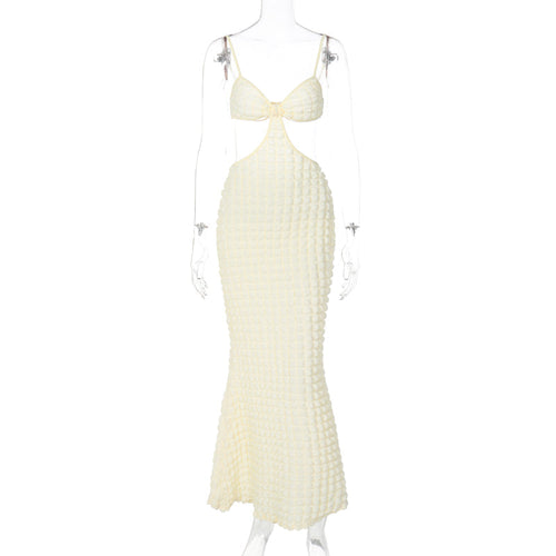 Kvinnors Långärmad Klänning Blommönster Polyester Spaghetti Bärare-1