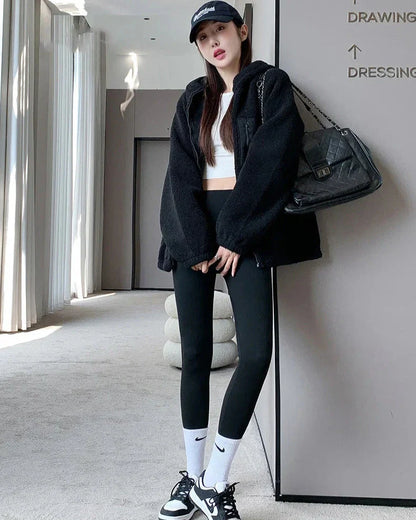 Dam Leggings Hög Midja Sömlös Spandex Nylon-2