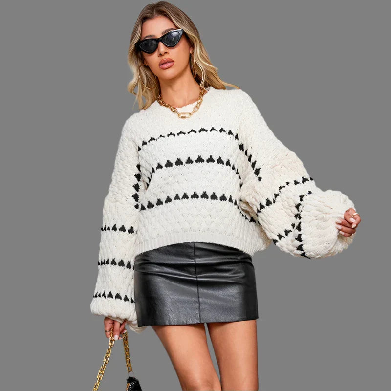 Dam Tröja Överdimensionerad Strukturerad Polyester-6