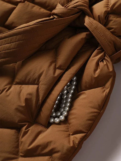 Dam Nedjacka Slim Fit Polyester med Bälte 5
