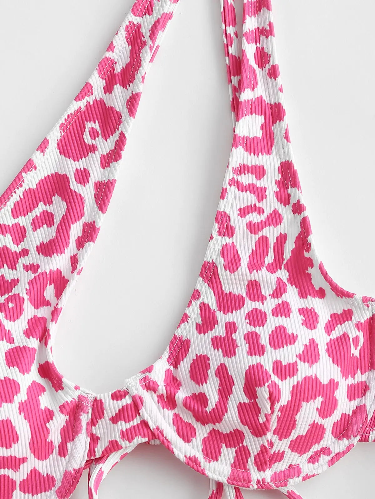 Dam Ankelklänning Leopardmönster Polyester-3
