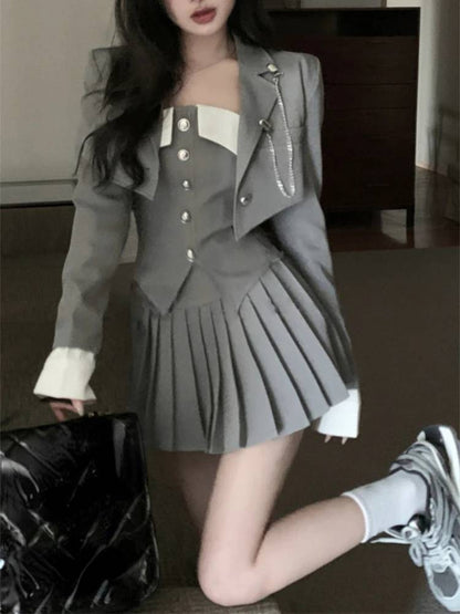 Dam A-Line Kjolset Elegant Polyester-2