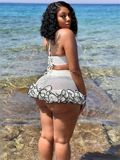 Dam Topp med Remmar Snäv Silhuett Bomullsblandning-2