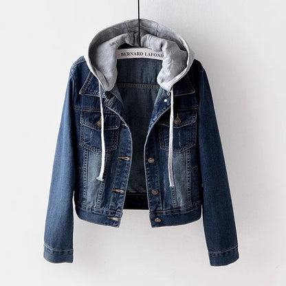 Damjacka Vattenavvisande Denim Stilren Design för Utomhusbruk-4