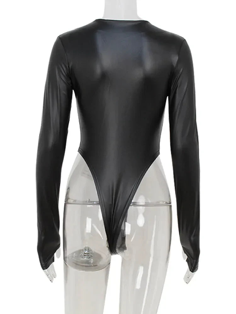 Dam Bodysuit Flexibel Polyester Spandex för Komfort och Stil-4