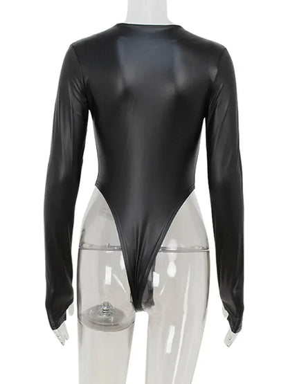 Dam Bodysuit Flexibel Polyester Spandex för Komfort och Stil-4