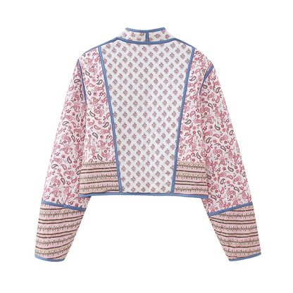 Kvinnors Jacka Blommigt Mönster Polyester-6