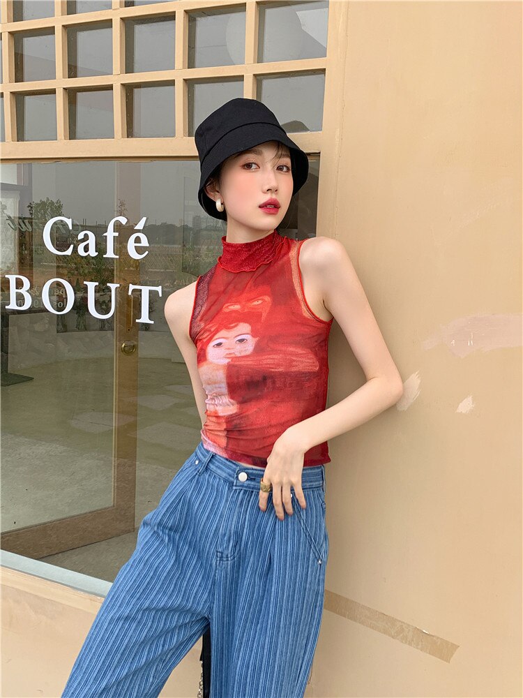 Variant image for Dam Tank Top Ärmlös Rullkrage Polyester-1