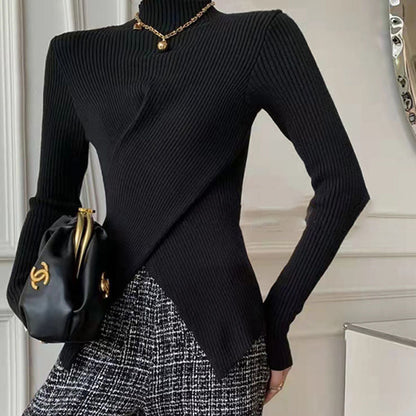 Dam Blus Monokrom Polyester För Vardagsbruk och Fest-2