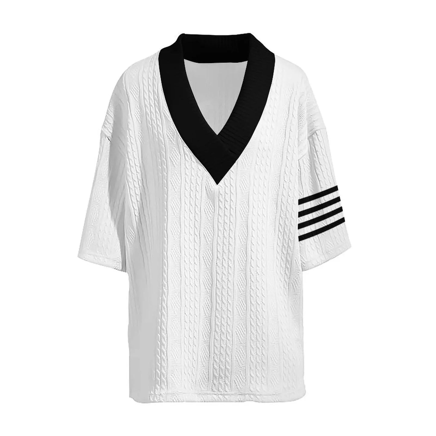 Dam Tvådelad Set Randig Jacquard Summer Style-3