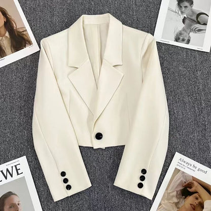 Dam Blazer Klassisk Design Polyester Utskjutande Silhuett 10