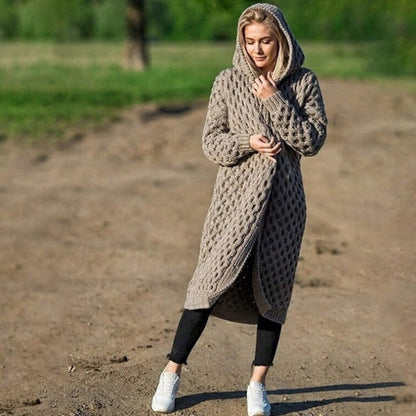 Variant image for Dam Lång Kofta Trendig Mjuk Akrylblandning Cardigan-31