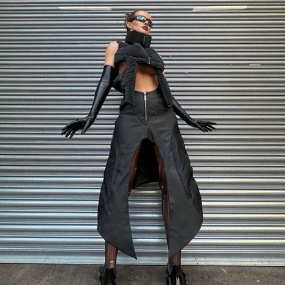 Dam Kortärmad Topp Hålmönster Bomull Nylon-4