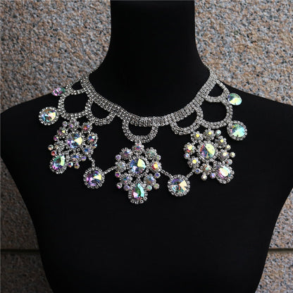 Dam Nackkedja Geometrisk Design Koppar Rhinestone-3