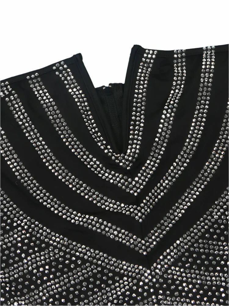 Dam Jumpsuit Elegant med Glittrande Detaljer Polyester-6