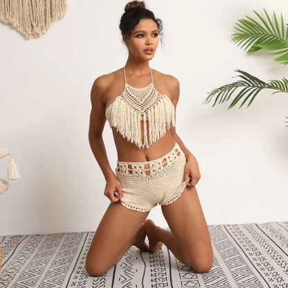 Dam Bikini Set Virkad Design Akryl 2-delad-3