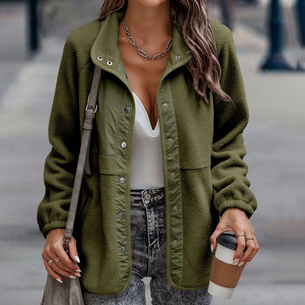 Variant image for Lång Vinterjacka Dam Casual Polyester Avslappnad-4