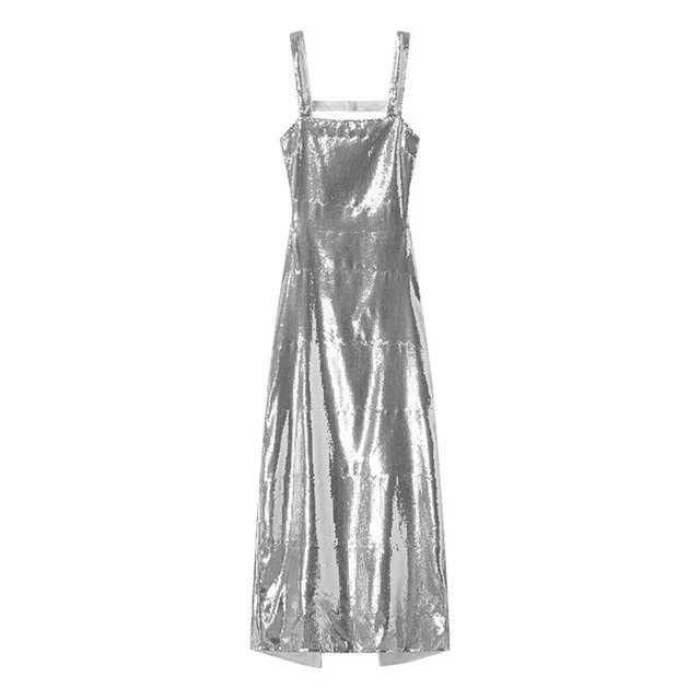 Variant image for Dam Långklänning Fest Öppen Rygg 100% Polyester Elegant Sommarklänning-8