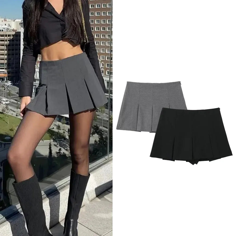 Dam Minikjol Hög Midja Lätt Polyester-3