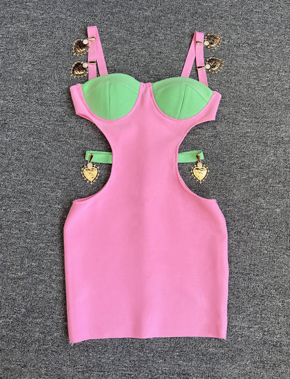 Kvinnors Miniklänning Figurnära V-Formad Polyester-5