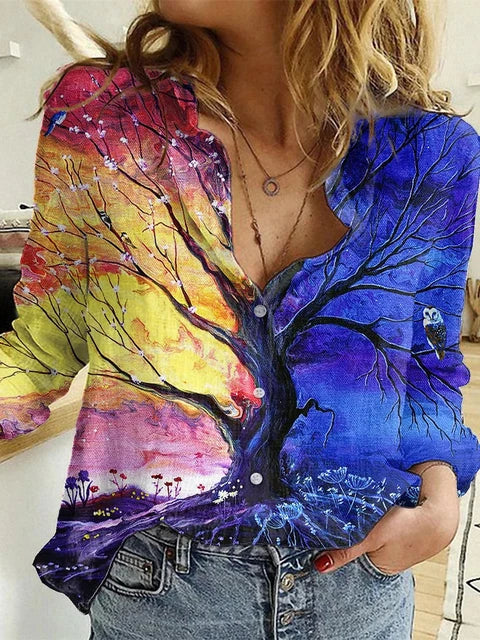 Skjortklänning Dam Elegant Bomull - Perfekt för Vardag och Fest 1