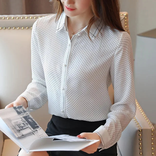 Variant image for Vit Blus Dam Elegant Design Högkvalitativ Polyester-6