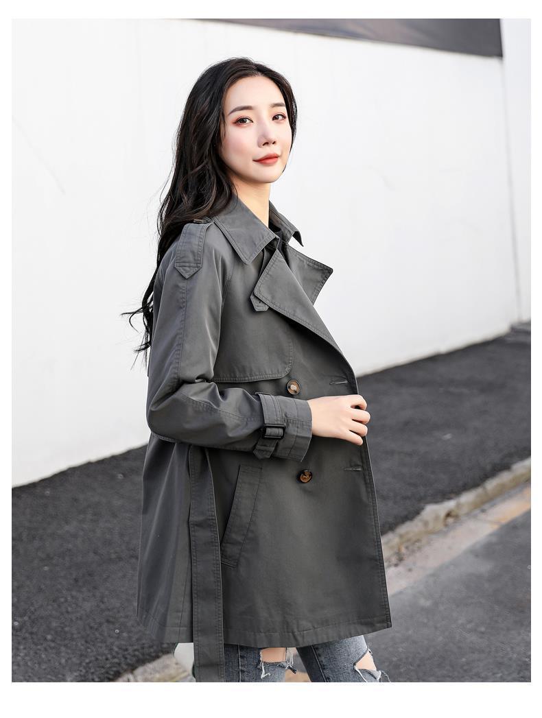 Klassisk Vindjacka Dam i Koreansk Stil – Hållbart Material, Normal Passform – Perfekt för Vår och Höst 6