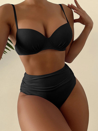 Variant image for Dam Högmidjad Bikini Retro Polyester-2