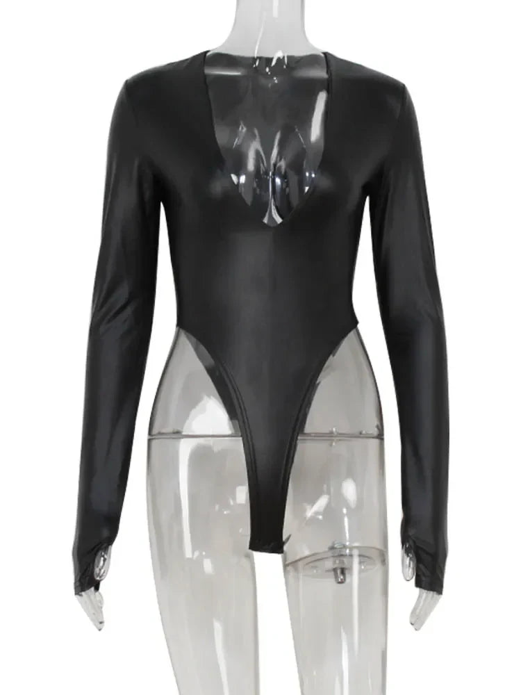 Dam Bodysuit Flexibel Polyester Spandex för Komfort och Stil-5