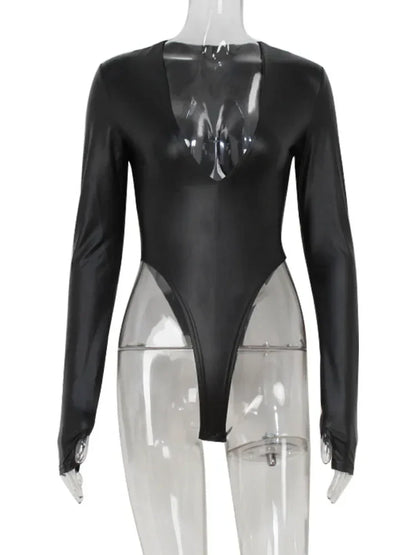 Dam Bodysuit Flexibel Polyester Spandex för Komfort och Stil-5
