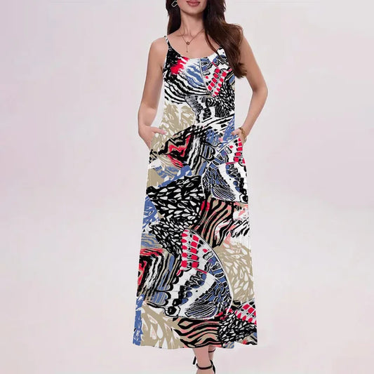 Kvinna Klänning Avslappnad Luftig 100% Bomull-1