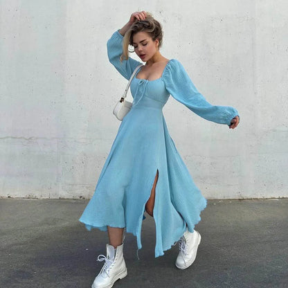Kostym Set Dam Med Långa Ärmar Och Slits I Högkvalitativ Polyester-1